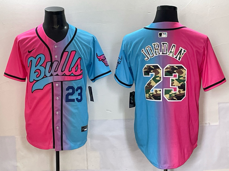 Men Chicago Bulls Nike #23 Jordan Blue pink NBA 2025 Jersey style 006->chicago bulls->NBA Jersey